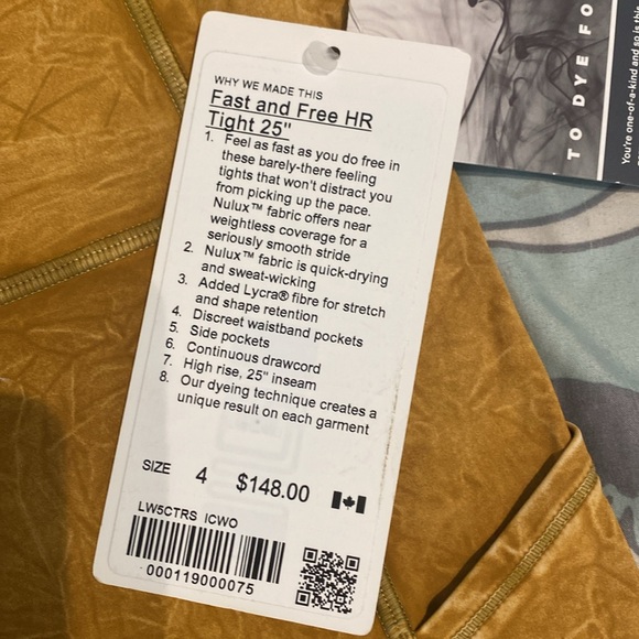 Lululemon fast and free size 4 NWT - Picture 3 of 3